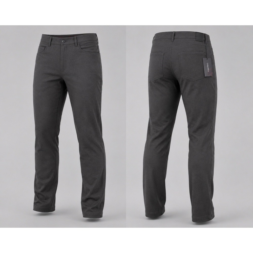 New ALBERTO Stone Ceramica MODERN FIT Casual Pants 38x34 Gray Poly VISCOSE